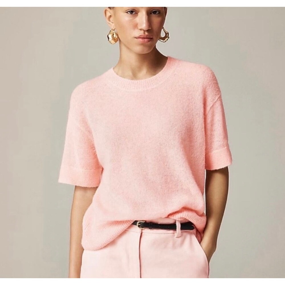 J. Crew Sweater Tee Small Alpaca Blend Relaxed Soft Spring Casual